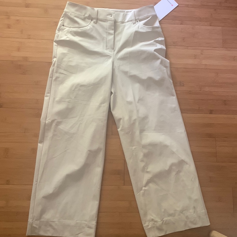 City Sleek Wide Leg Pant in White Opal